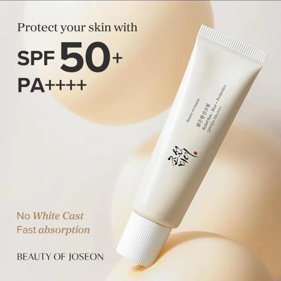 SPF50 + Beauté De Joseon Crème Solaire Riz Coréen Probiotique Bloqueur Solaire Crème Pour La Peau anti UV Bloc Solaire Visage Hydratant Doux 50Ml